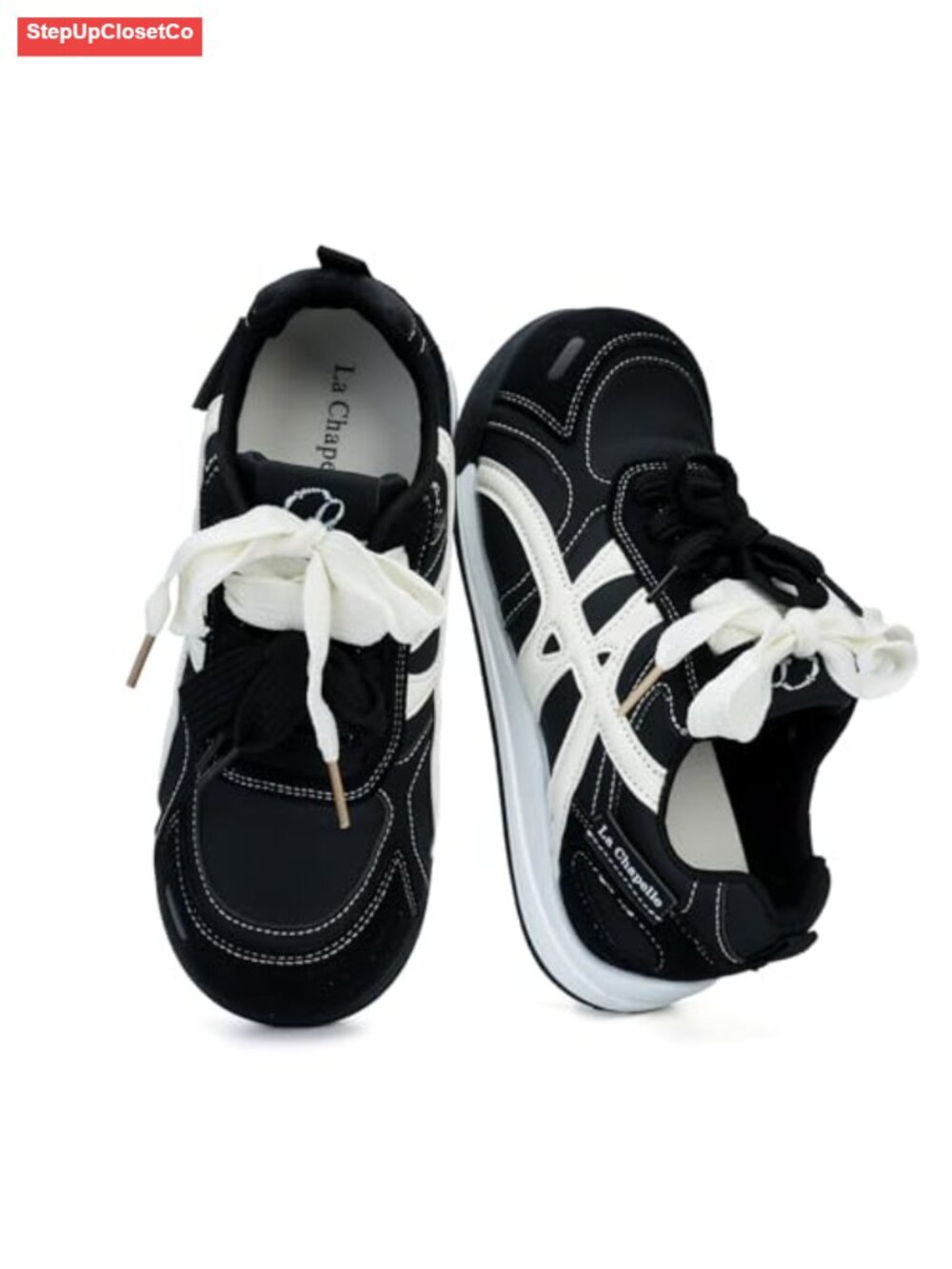 Women's Fashion Sneakers Casual Leather Walking Shoes Lace Up